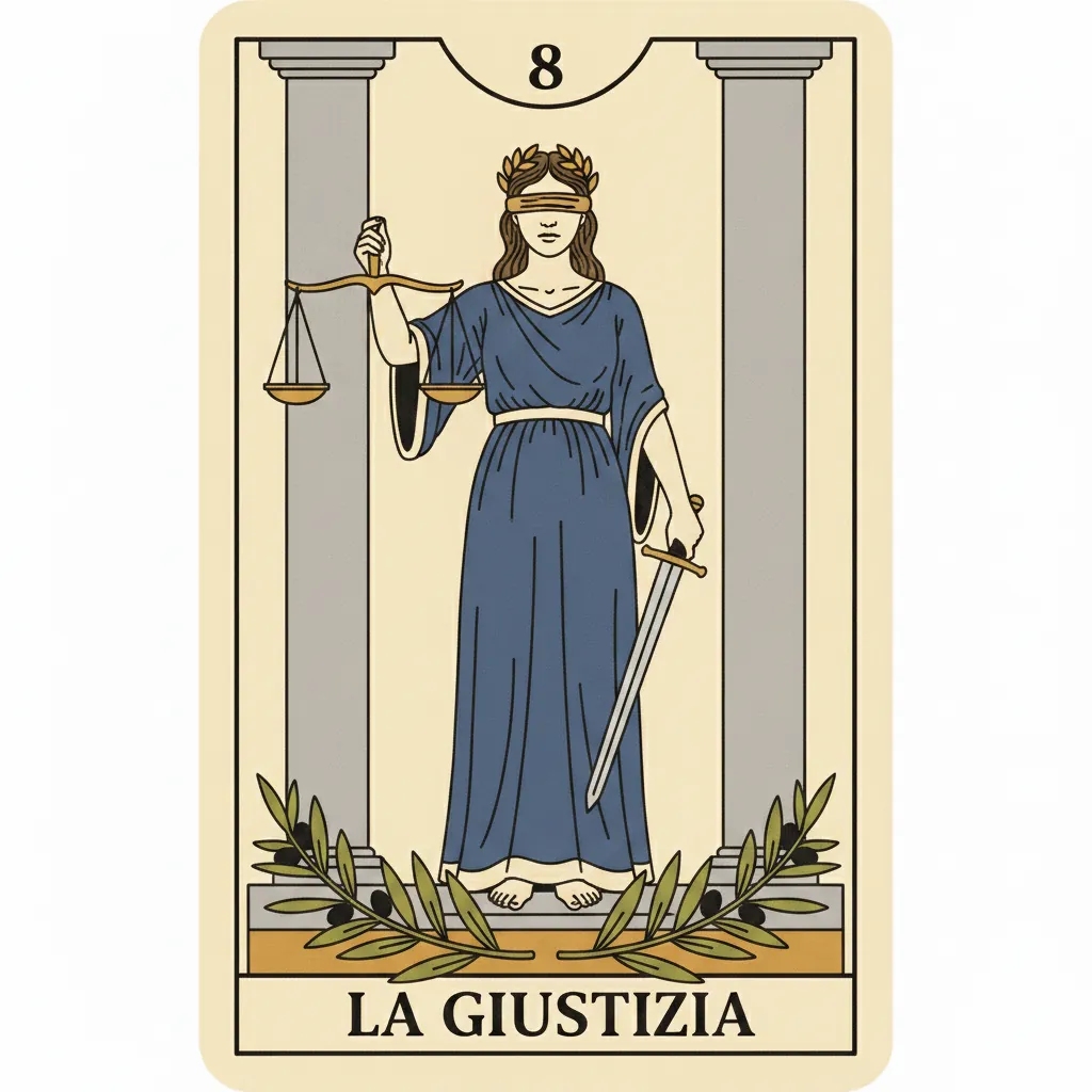 La Giustizia — arcano dei tarocchi